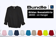 Gildan Sweatshirt 18000 Mockups Pack, a Hoody Mockup by creativsupply (Thumbnail 1 of 5)