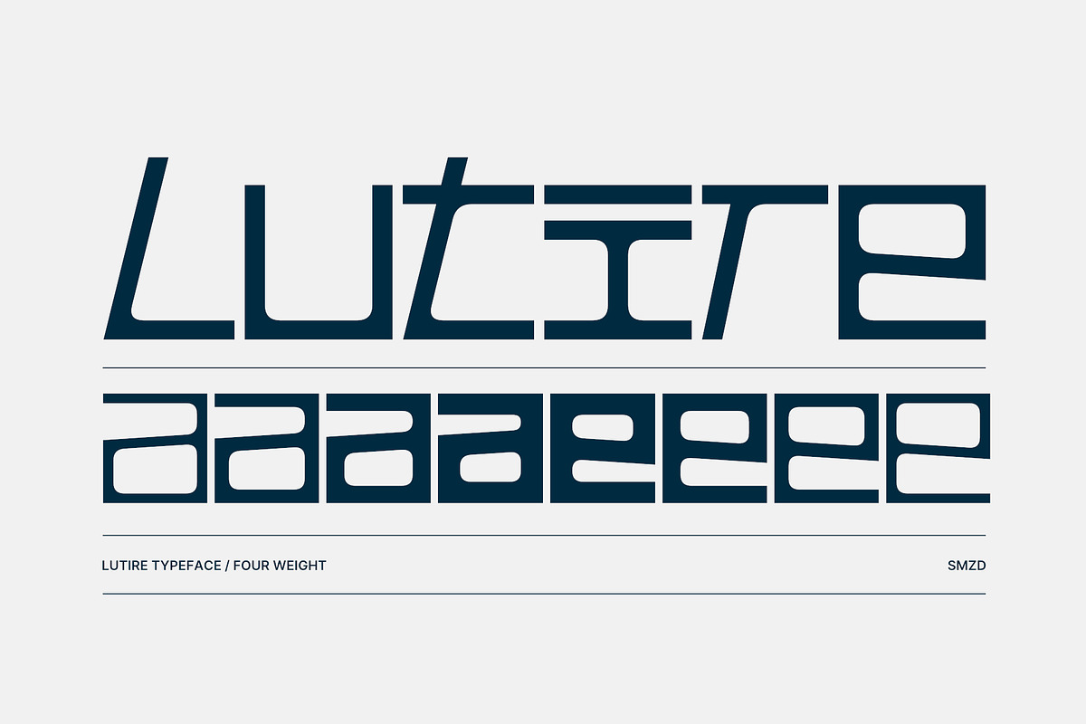 Lutire | Display Font Family, a Sans Serif Font by ESEM (Photo 1 of 6)
