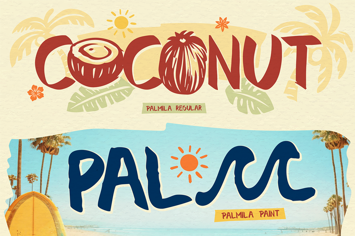 Palmila - Summer Quirky Font, a Symbol Font by Artisan Themes (Photo 4 of 12)