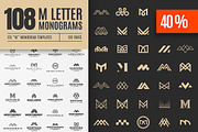 M Letter Logo Bundle Monogram Set, a Branding & Logo Template by Template Dealer (Thumbnail 1 of 44)