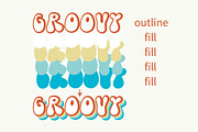 Retro Shadow - Groovy layered font, a Handwritten Font by BitongType (Thumbnail 8 of 8)