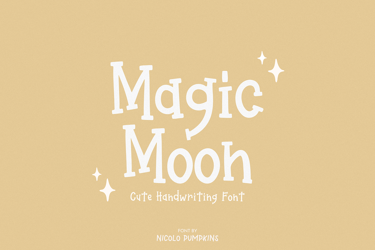 Magic Moon Font, a Handwritten Font by Nicolo Pumpkins (Photo 1 of 10)