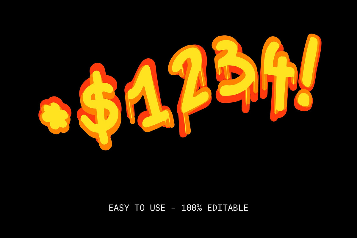 Slanted Melted Drip Text Effect preview 2