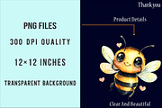 Honey Bee Clipart PNG, an Illustration by SinaCreation (Thumbnail 4 of 5)