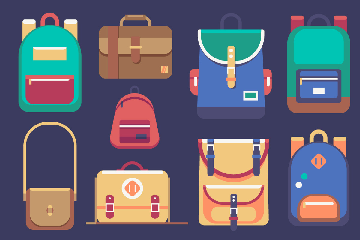 Backpacks Set (+BONUS!), an Object Graphic by Chau
