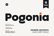 Pogonia - Modern Font Family, a Sans Serif Font by Asenbayu (Thumbnail 1 of 14)