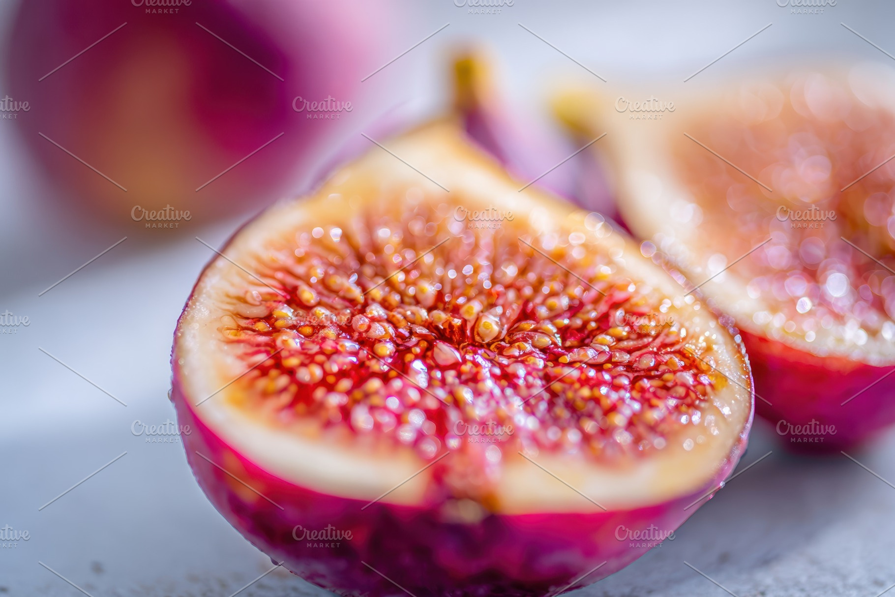 Ripe fig half close-up, a Food & Drink Photo by AlyaAnd