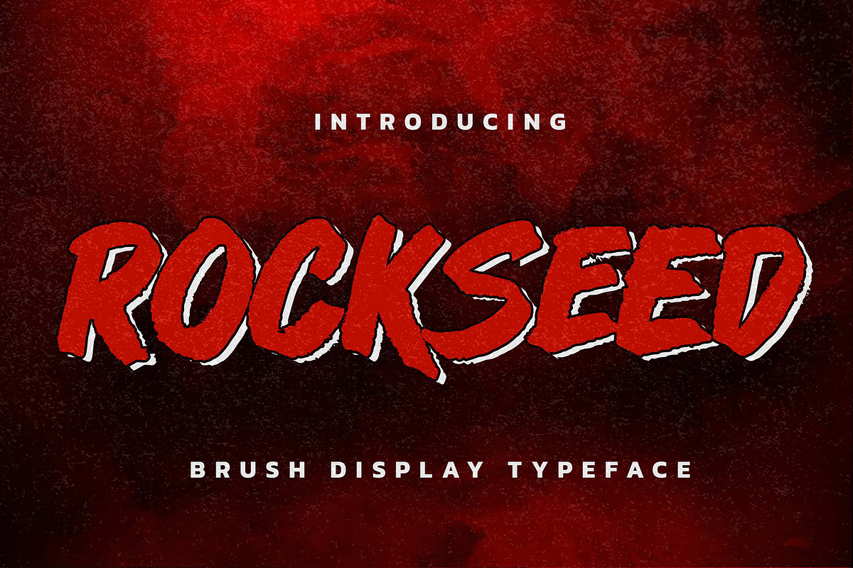 ROCKSEED - Brush Display Typeface, a Font by Gassstype (Photo 1 of 8)