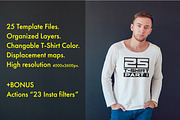 25 T-Shirts Mock-Up (Part 1), a Shirt Mockup by Freeman Studio (Thumbnail 4 of 30)