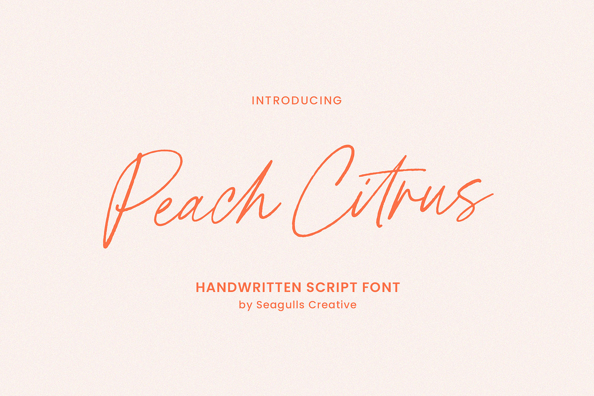 Peach Citrus Handwritten Script
