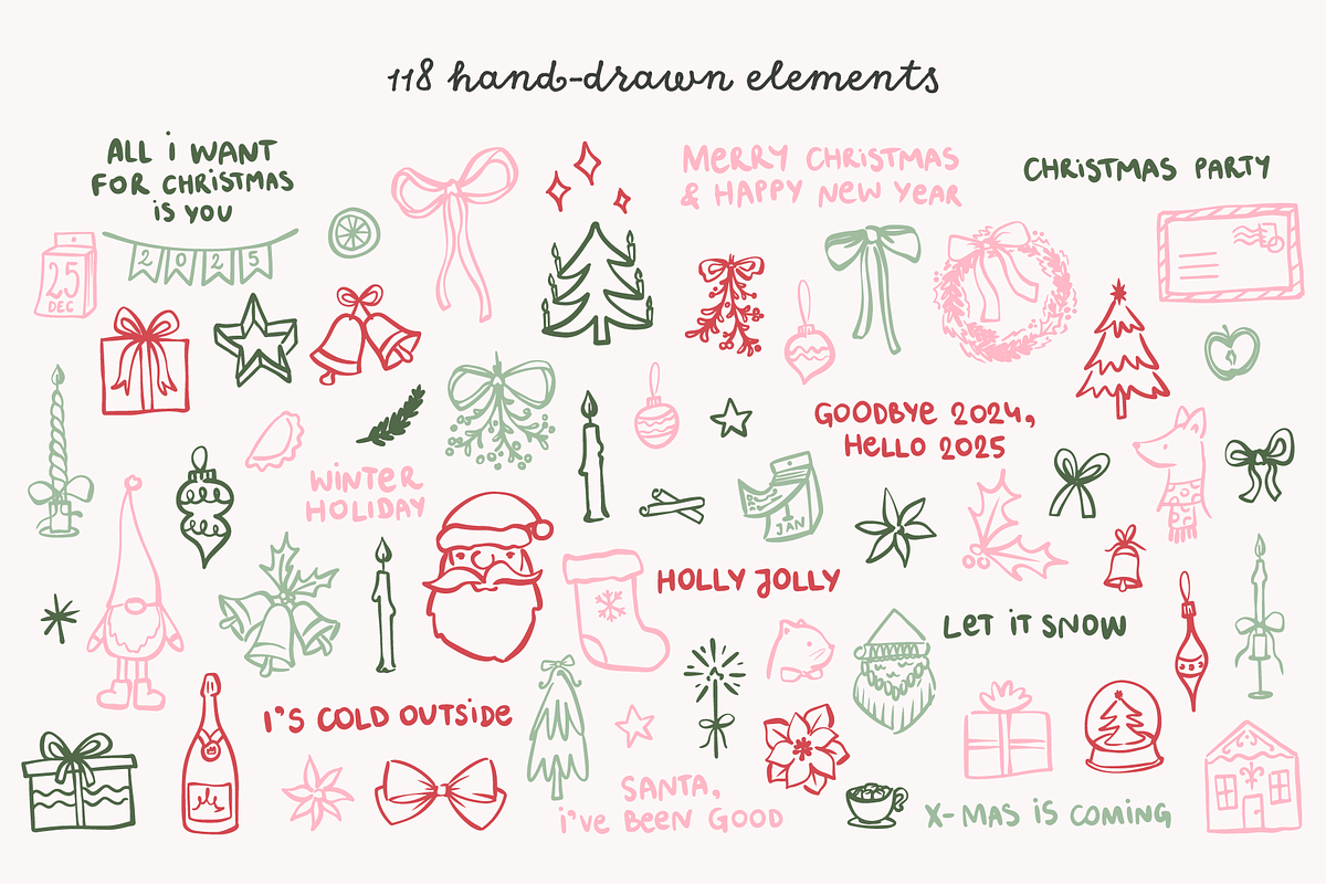 Whimsical Winter Christmas Graphics, a Seasonal Illustration by Ola_Mazur (Photo 2 of 6)