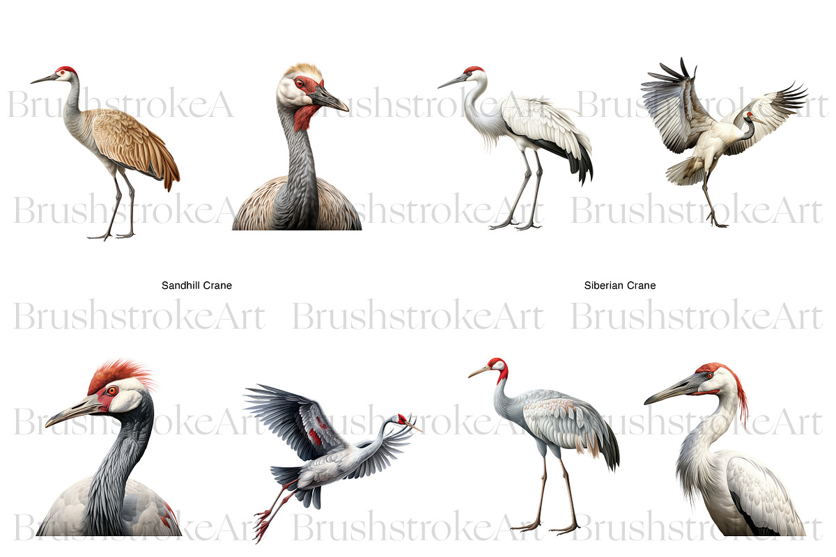 Crane Clipart, Crowned Crane, Birds, an Animal Illustration by BrushstrokeArtGB (Photo 3 of 9)
