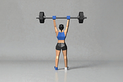 Fit girl - 3d papercraft, a Characters & Person 3D Model by PAPER amaze (Thumbnail 5 of 6)