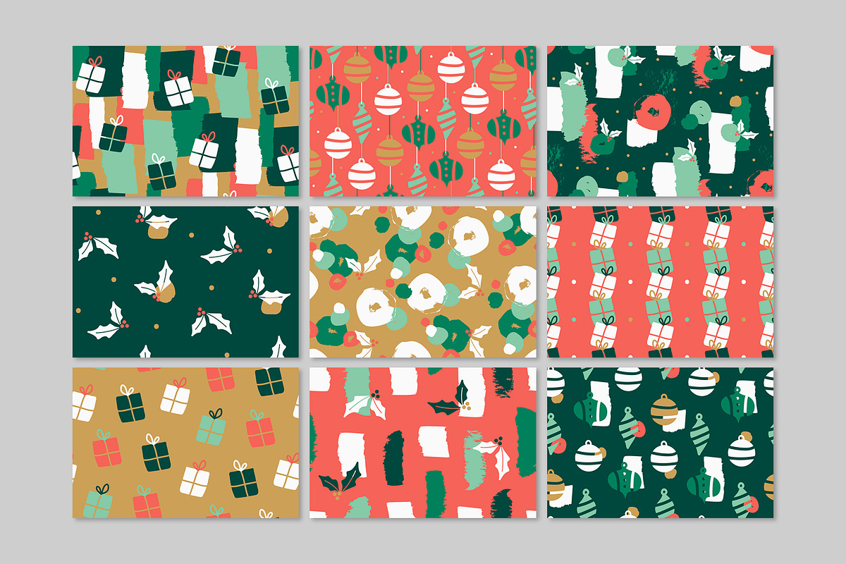 Abstract Christmas-Seamless Patterns, a Pattern Graphic by Pretty Meerkat (Photo 6 of 6)