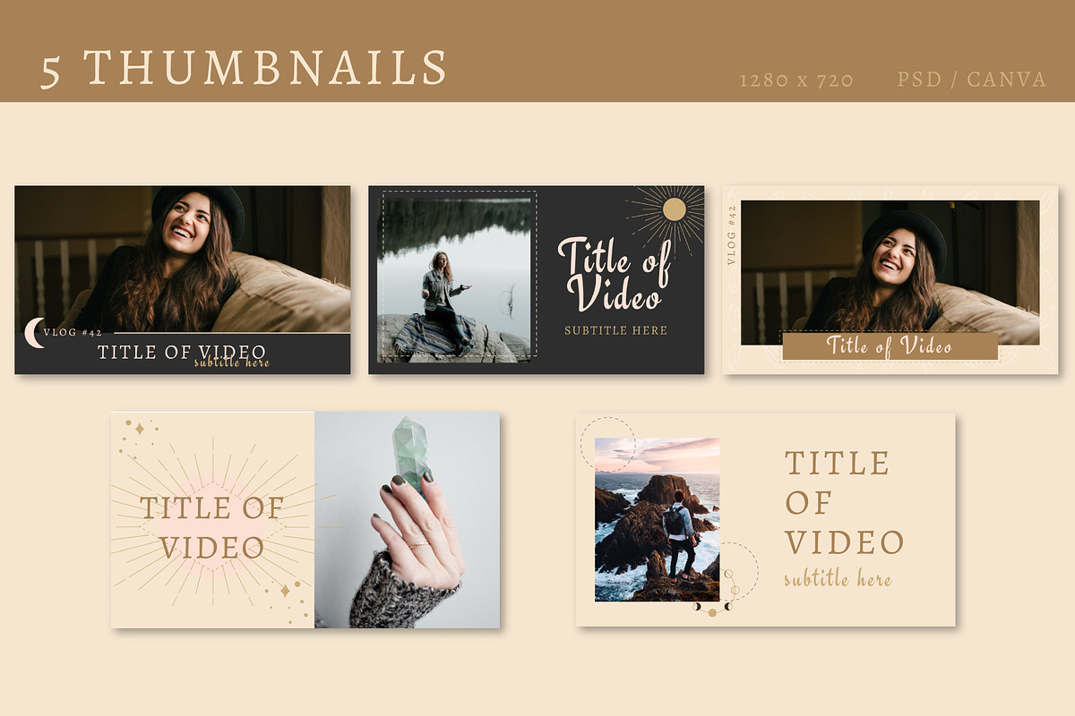 Youtube: Modern Magic Branding Kit, a Social Media Template by Liseno Designs (Photo 5 of 6)