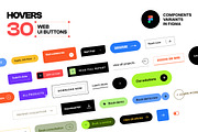 Hovers Figma Web UI Buttons Kit, an UI Kit Template by neuwebz (Thumbnail 1 of 4)