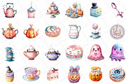 Pastel Halloween Tea Party Clipart, an Illustration by DreamPrint404 (Thumbnail 5 of 5)