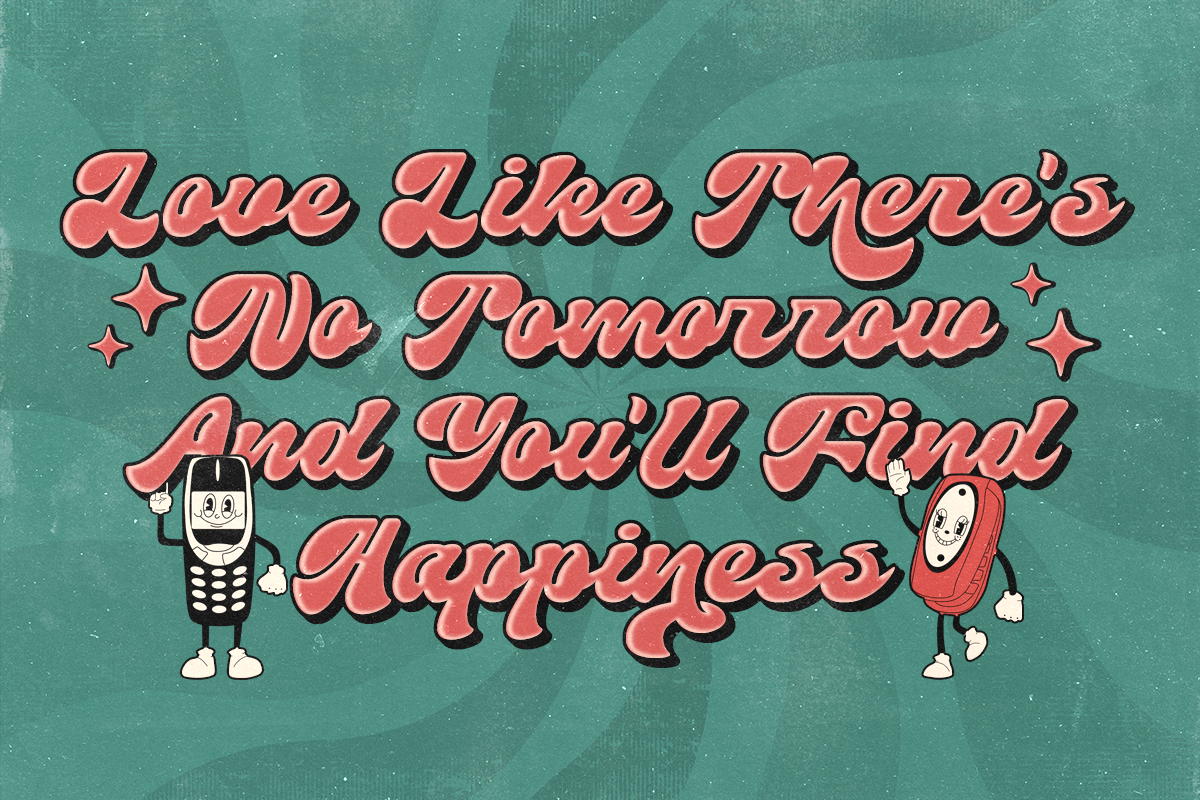 Flicking - Groovy Retro (Shadow), a Script Font by Dharmas Foundry (Photo 4 of 13)