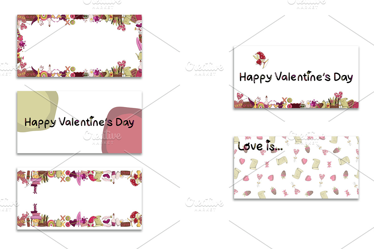 Valentines Day 2026&love quotes, a Seasonal Illustration by SaintPic illustrations (Photo 6 of 6)