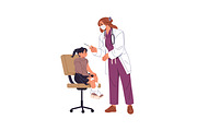 Vaccination of people set, a Healthcare Illustration by PaperTrident (Thumbnail 5 of 8)