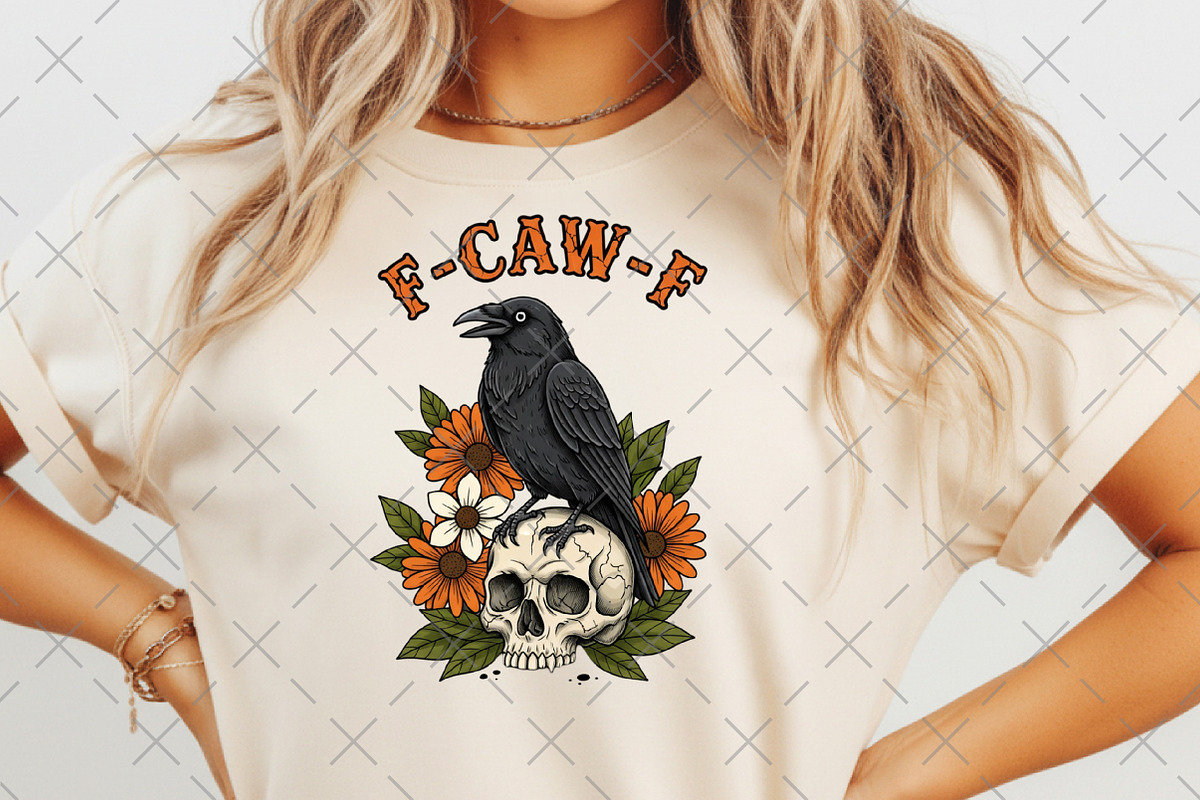 F-Caw-F Raven PNG, an Illustration by Craft Nest (Photo 6 of 6)