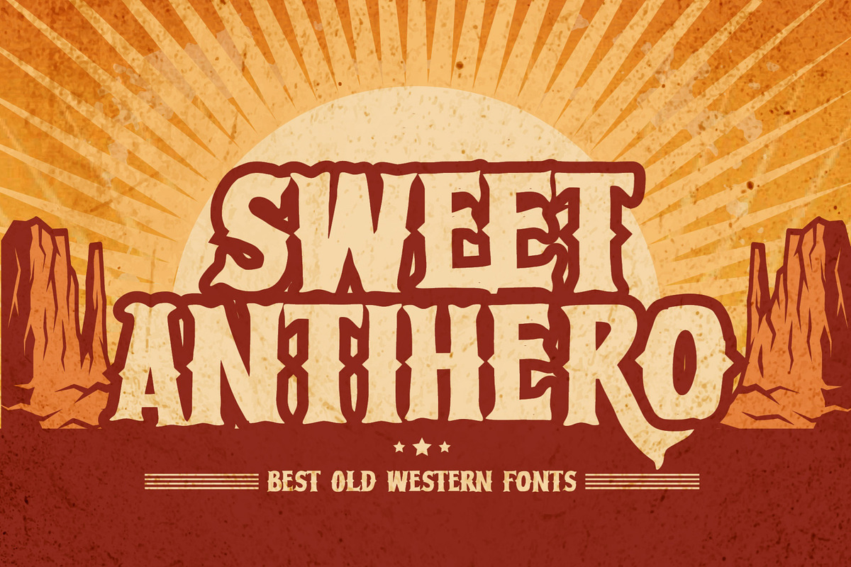Sweet Antihero-Vintage Western Font, a Font by Gassstype (Photo 1 of 8)