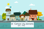 City cartoon elements, a Transportation Illustration by Nicolai-works (Thumbnail 1 of 2)