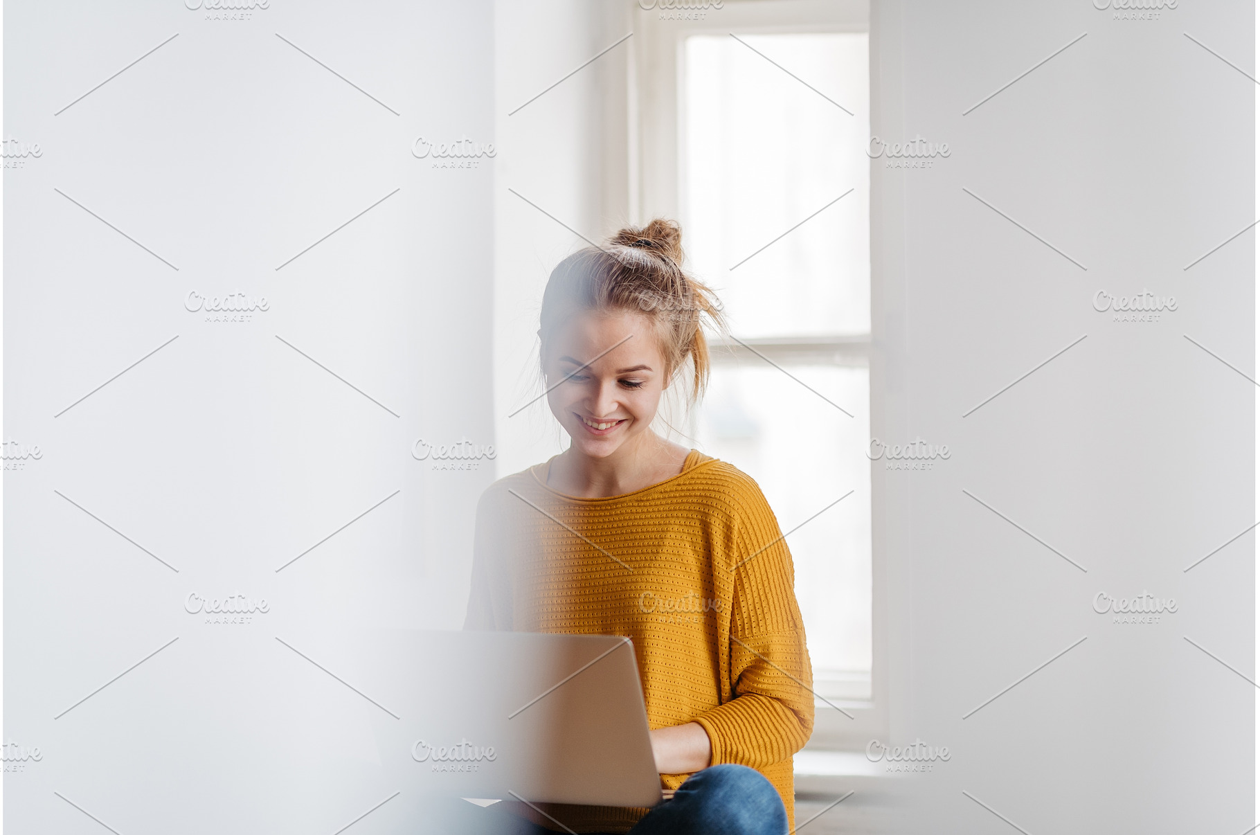 Young female student sitting at the, a Person Photo by HalfPoint