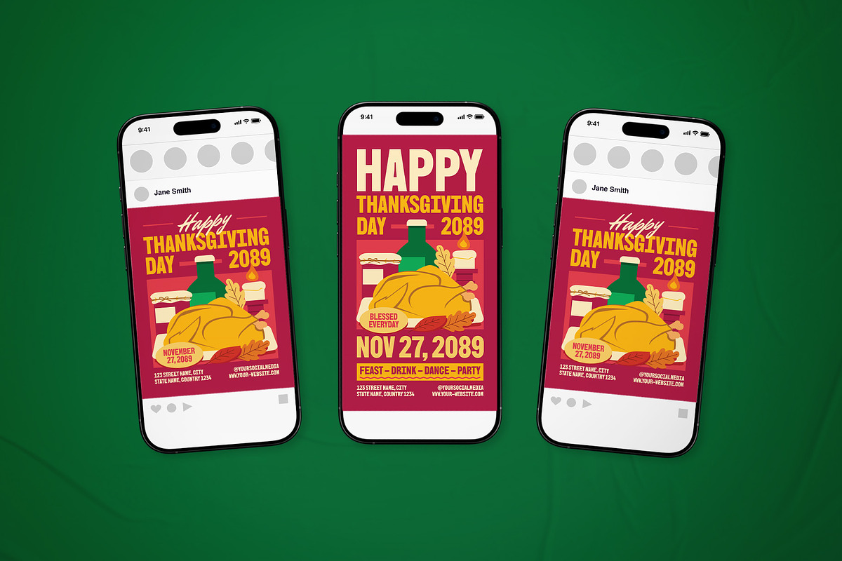 Thanksgiving Day Event Flyer Set, a Flyer Template by The Good Store (Photo 2 of 2)