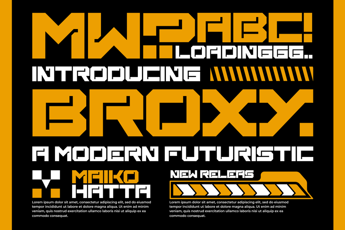 Broxy - Modern Techno Font, a Handwritten Font by MaikoHatta (Photo 1 of 4)