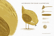 Pencils brushes & canvas Procreate, a Brush Add-On by polikarpovaart (Thumbnail 10 of 16)