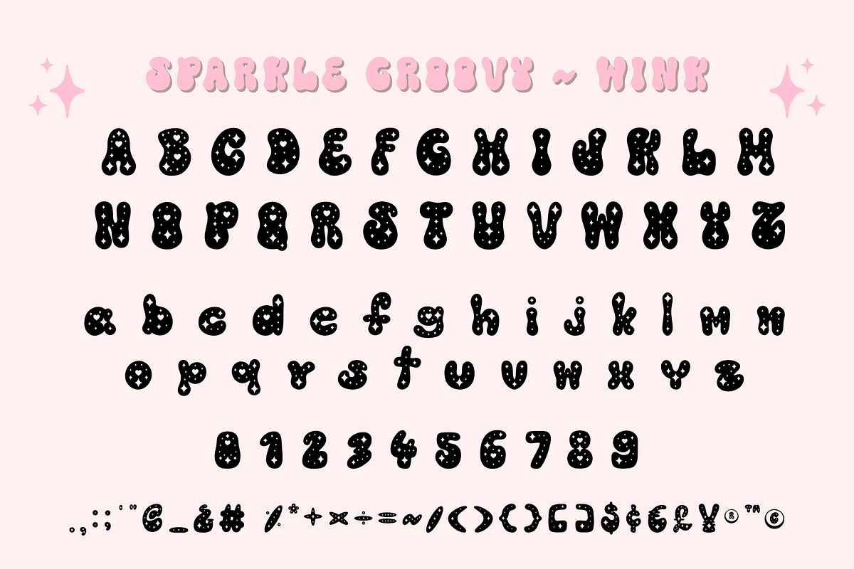 Sparkle Groovy Cute Decorative Font, a Font by Kanink Studio (Photo 11 of 13)
