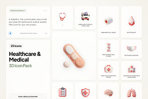 3D Health & Medical Icons, an Emoji Icon by River Visual
