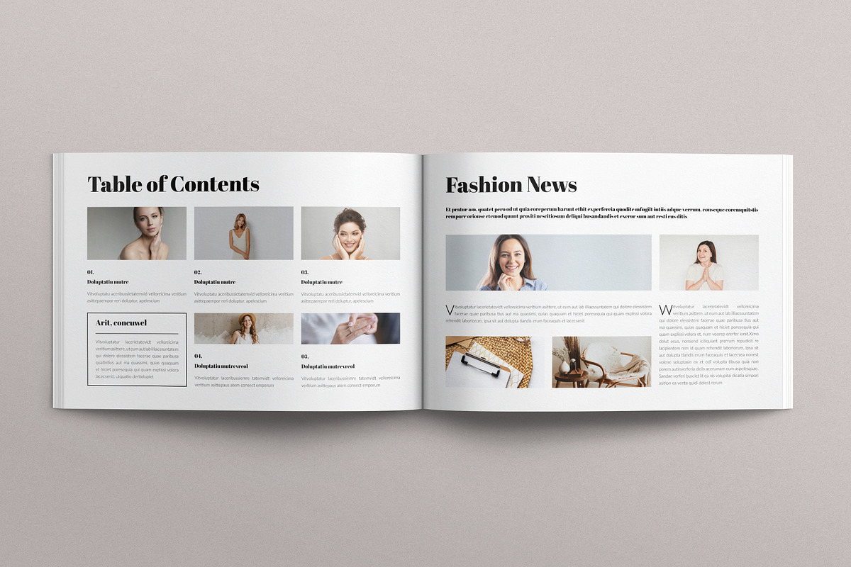 Modern Magazine Template Landscape, a Magazine Template by E-Type (Photo 2 of 7)