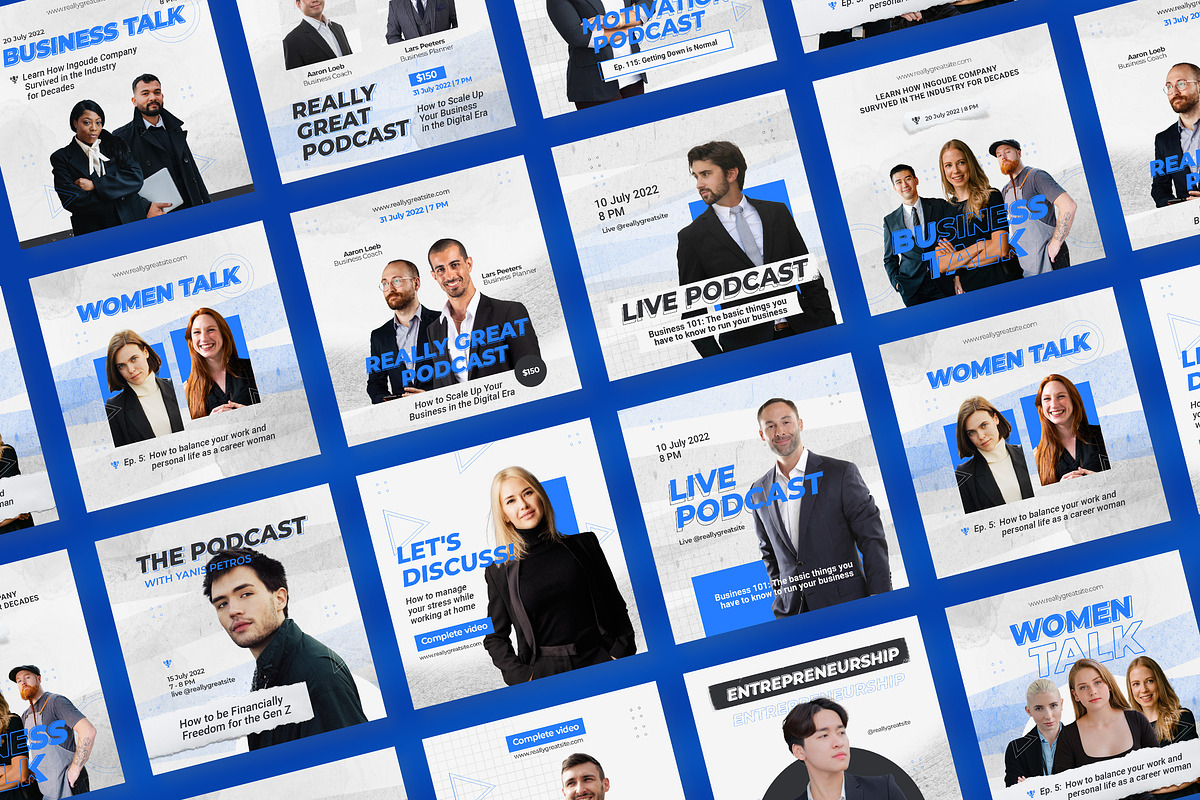 Modern Business Podcast Instagram, a Social Media Template by peterdraw (Photo 4 of 10)