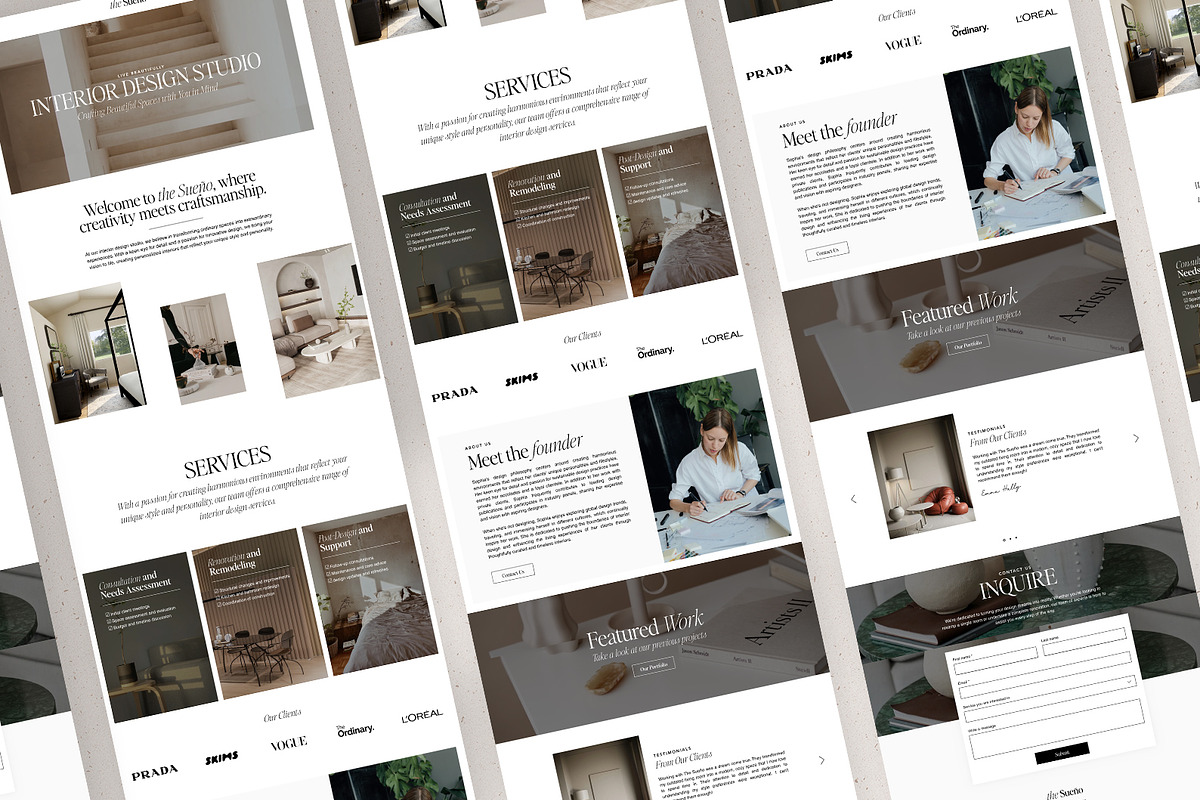Wix Interior Designer Template, a Wix Template by Pastel Flush Studio (Photo 4 of 7)