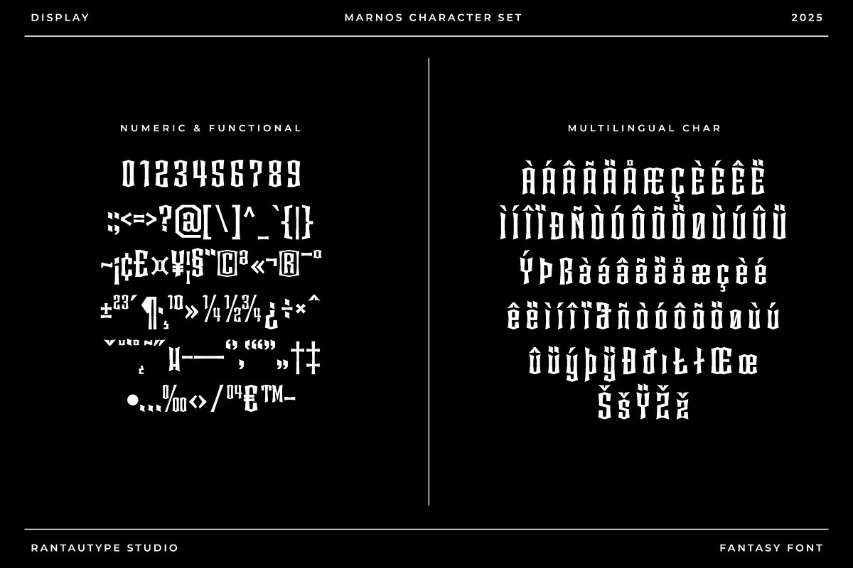 Marnos Fantasy Display Font, a Sans Serif Font by RantautypeStudio (Photo 17 of 17)