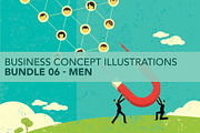 Business Concepts Bundle 06 Men, a Person Illustration by retrorocket (Thumbnail 1 of 16)