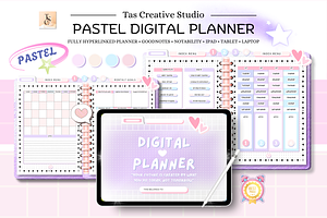 Purple Pink Pastel Digital Planner