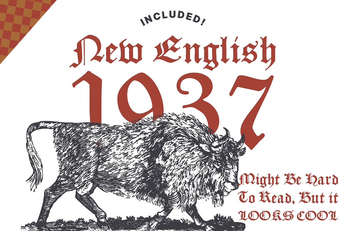 Blackletter Duo | TWO VINTAGE FONTS, a Blackletter Font by Jeffry Macpherson Visuals (Photo 3 of 5)