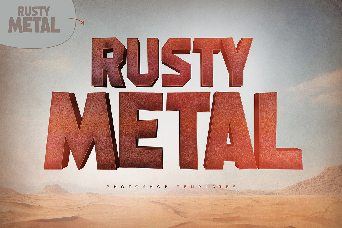 Rusty Metal Text Effects, a Layer Style Add-On by Andrew Skoch Design (Photo 3 of 9)