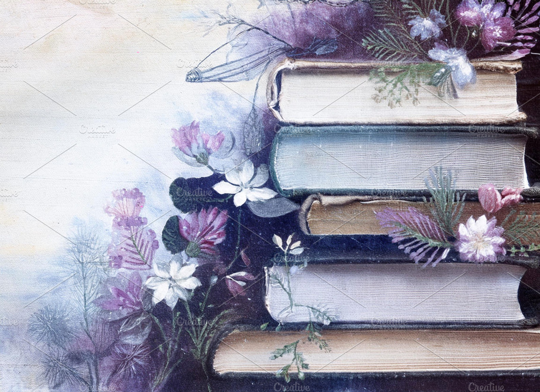 Cottagecore Books 5, a Nature Photo by Coral Antler