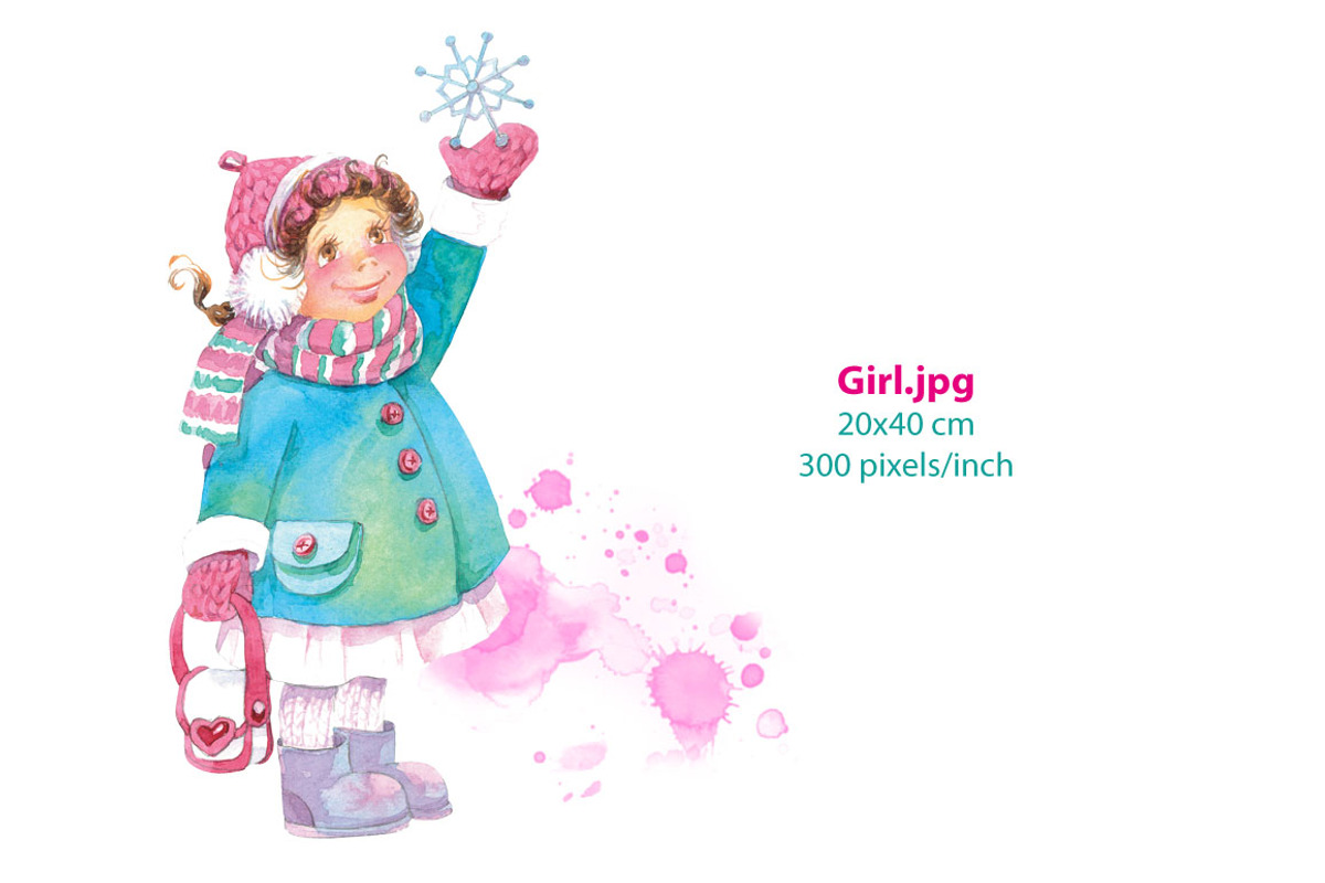 Watercolor Christmas Characters, a Person Illustration by Marina.Markizova (Photo 5 of 5)