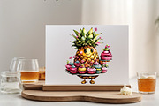 Summer Pineapple Clipart PNG Bundle., an Illustration by SVGArt (Thumbnail 4 of 9)