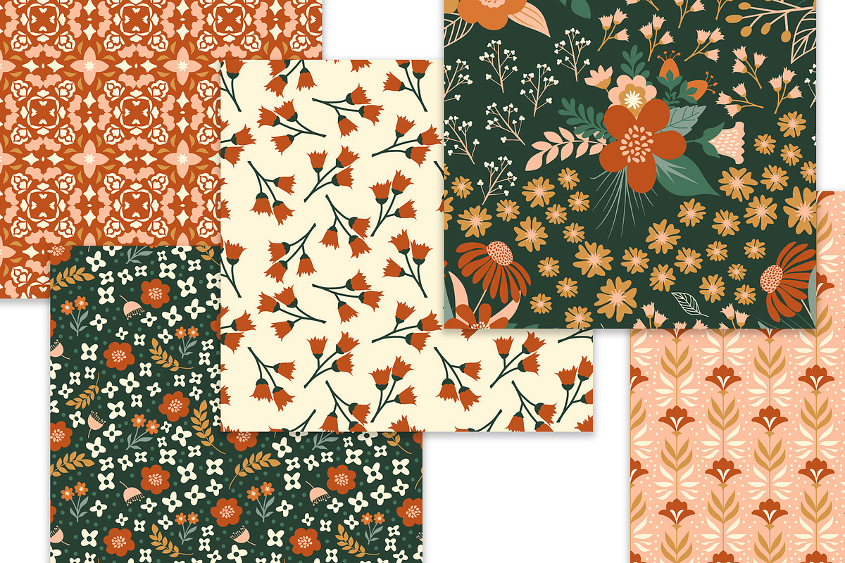 Woodland Garden Seamless Patterns, a Pattern Graphic by Wild Twig Co (Photo 3 of 9)
