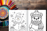 Christmas Coloring Pages for Kids, a Brochure Template by LA Design (Thumbnail 6 of 10)