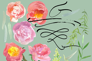 Caprice Script Vector Flower Bonus