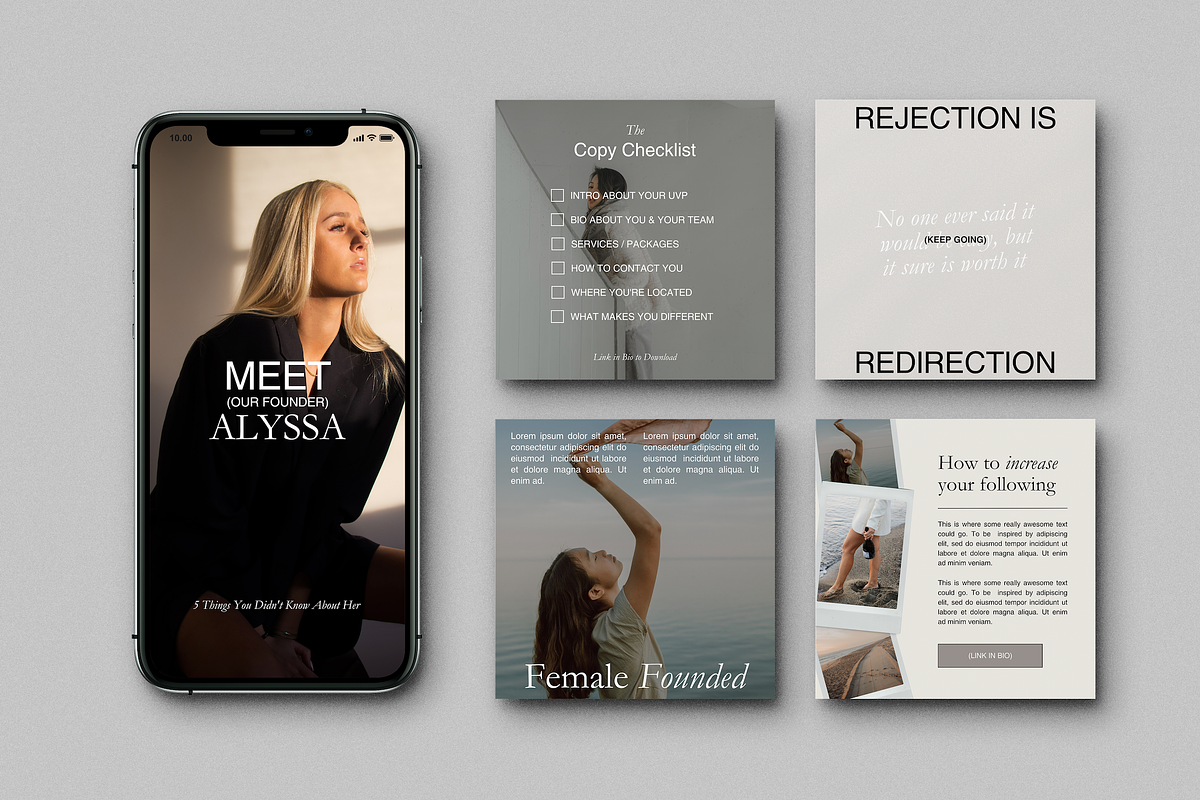 Aesthetic Social Media Templates pt2, a Social Media Template by Brand & Bloom (Photo 6 of 7)