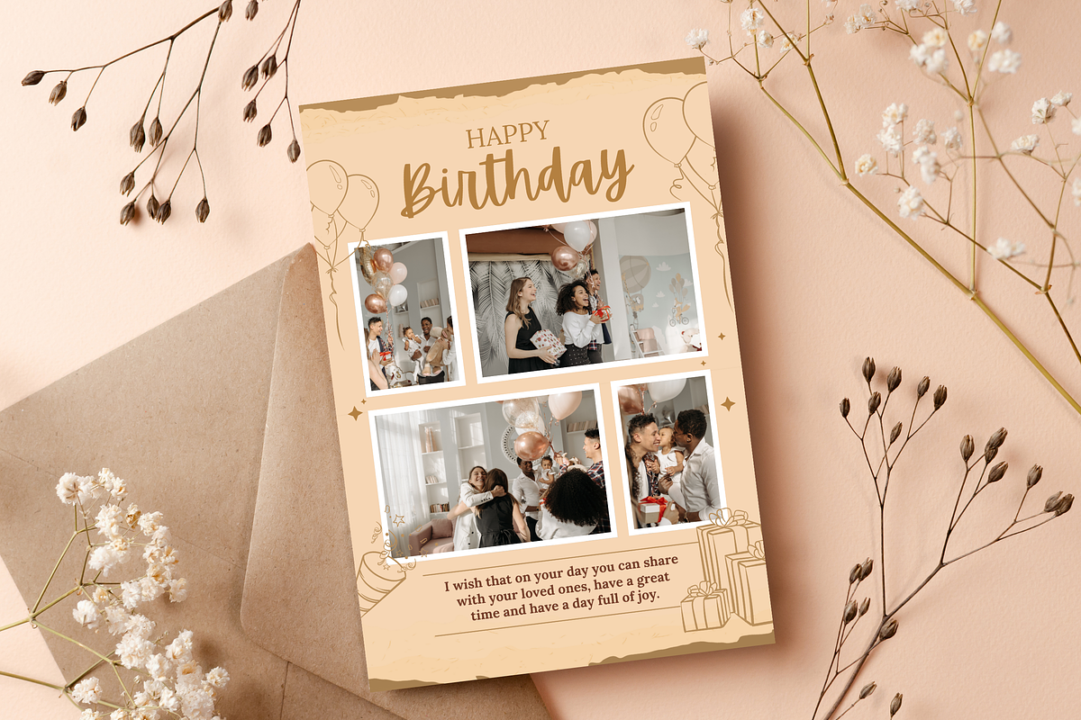 5 Birthday Photo Collage Templates, a Templates & Theme by TemplateCastleStore (Photo 3 of 9)