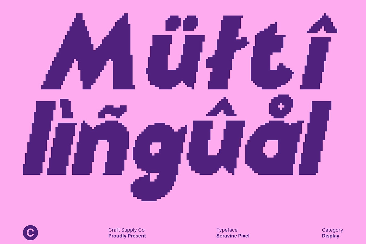 Seravine Pixel, a Sans Serif Font by Craft Supply Co. (Photo 5 of 8)